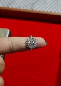 pure silver diamond ring