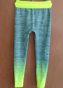 Shaded Grey And Neon Active Wear