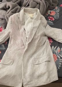 H&M vintage Striped Casual Blazer