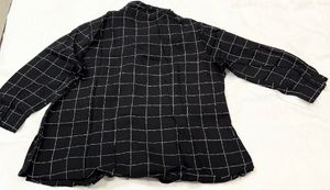 Checkered Tie Neck Shirt/Top