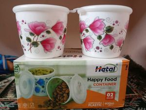 Hetal Plastic Happy Food Container Set