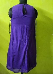 Purple Ruffle Mini Dress