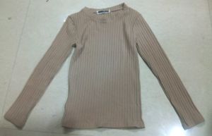 Ribbed Knit Long Sleeve Top