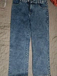 acid wash blue denim , length -36/37,waist - 30
