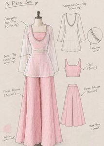 Transparent Kurta Set with Palazzo