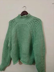 Mint Green Knit Turtleneck