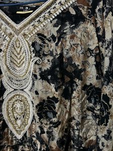 Embroidered Floral Kurta | Size XXL