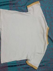 Classic White & Yellow Striped T-Shirt