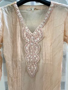 Elegant Embellished Sheer Tunic Top