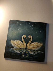 Romantic Swan Painting