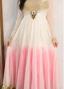 GOWN WITH PEARL WORK