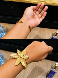 Evil Eye  and gold tone bracelet