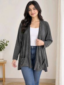 Cozy Grey Knit Cardigan