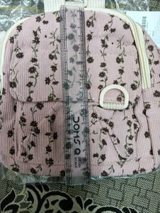 Cute Floral Corduroy Backpack