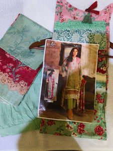 Lawn pakistani kurta set with cotton dupatta