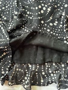 Chic Black &amp; White Polka Dot Midi Dress