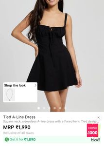 Black Tied A-Line Dress