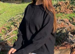 Mango Black Bell Sleeve Sweater
