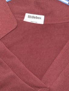 Burgundy Crop Top - Long Sleeve