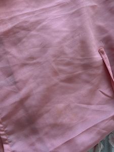 Chic Pink Ruffle Sleeve Dress