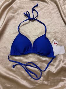 Bright Blue Halter Bikini Top