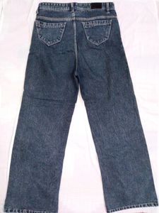 Faded Black Color Girlish Jeans