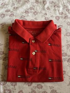 Tommy Hilfiger Red Logo Polo Shirt