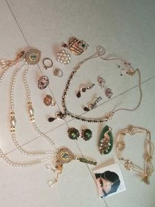 Elegant Indian Jewelry Set(13item)