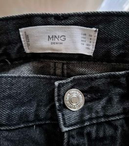 MANGO Black Straight Fit Cropped Jeans| Size 30
