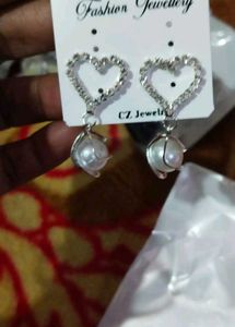 Pearl &amp; Rhinestone Earrings