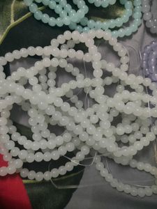 8mm Glass Beads (Any 1 String) + 10 Metre Elastic