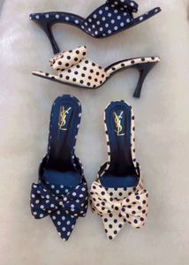 ALL SIZES AVAILABLE Designer Polka Dot Bow Heels