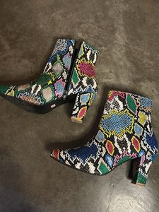 Snake Printed boots