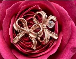 Rose Gold Bow Earrings