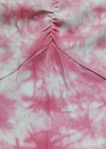 Pink Tie-Dye V-Neck Top