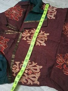 Elegant Embroidered Maroon suit