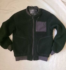 ​Brave Soul LDN Black Sherpa Fleece Bomber Jacket