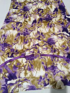 Purple Floral Print Kurta