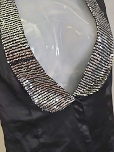 Sleeveless Black Embellished Top jacket