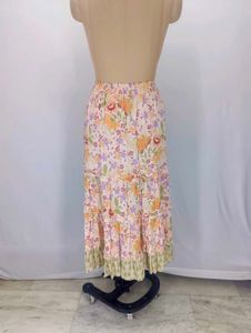 Boho Floral Print Maxi Skirt