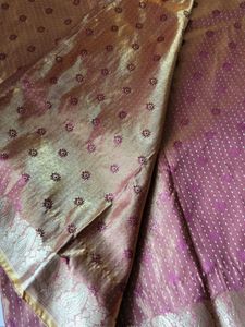 Golden Saree Elegant Silk with Blouse