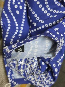 Blue Bandhani Kurta Set