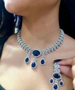 AD American Diamond Necklace Set