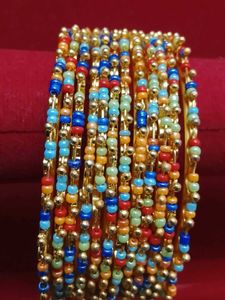 Colorful Beaded Bangles Set