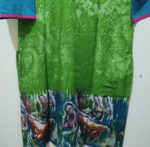 Shree Green Blue Kurta And Blu Kuta With Polka Dot