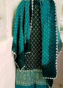 premium Cotton silk suit with Dupatta