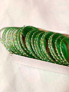 Sparkling Green Bangles 22 pics
