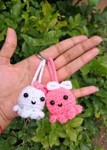 2 Octopus crochet keychain