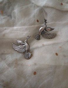 Brass Dove Bird earring