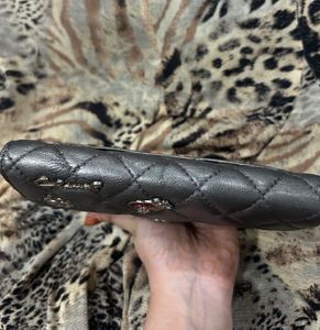 RARE Chanel Lucky Charms Silver Quilted Wallet